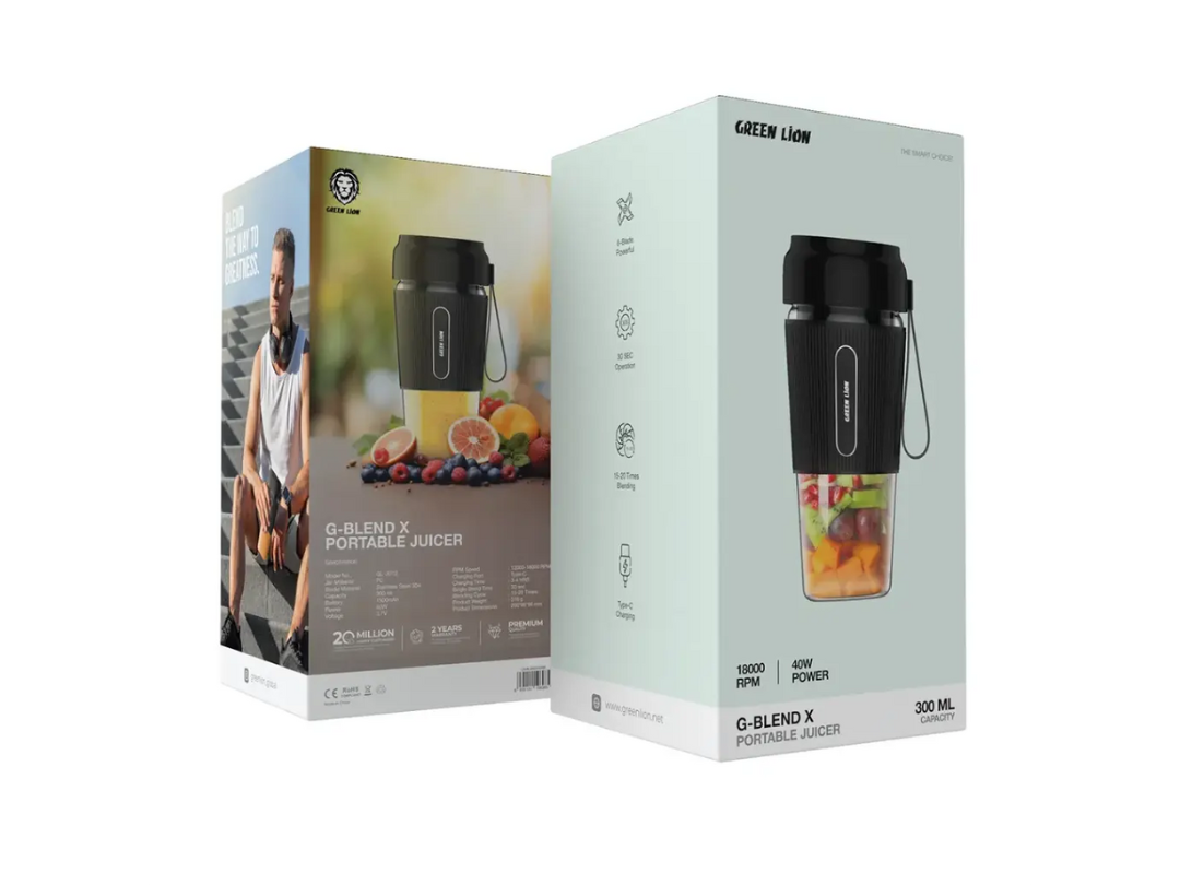 Green Lion G-Blend X Portable Juicer 0.3L 40W - Black Green Lion G-Blend X Portable Juicer 0.3L 40W - Black
